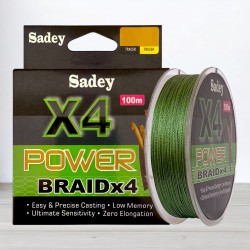 Плетений шнур для риболовлі, Sadey Power Braid Х4, 100м, перетин 0,25мм